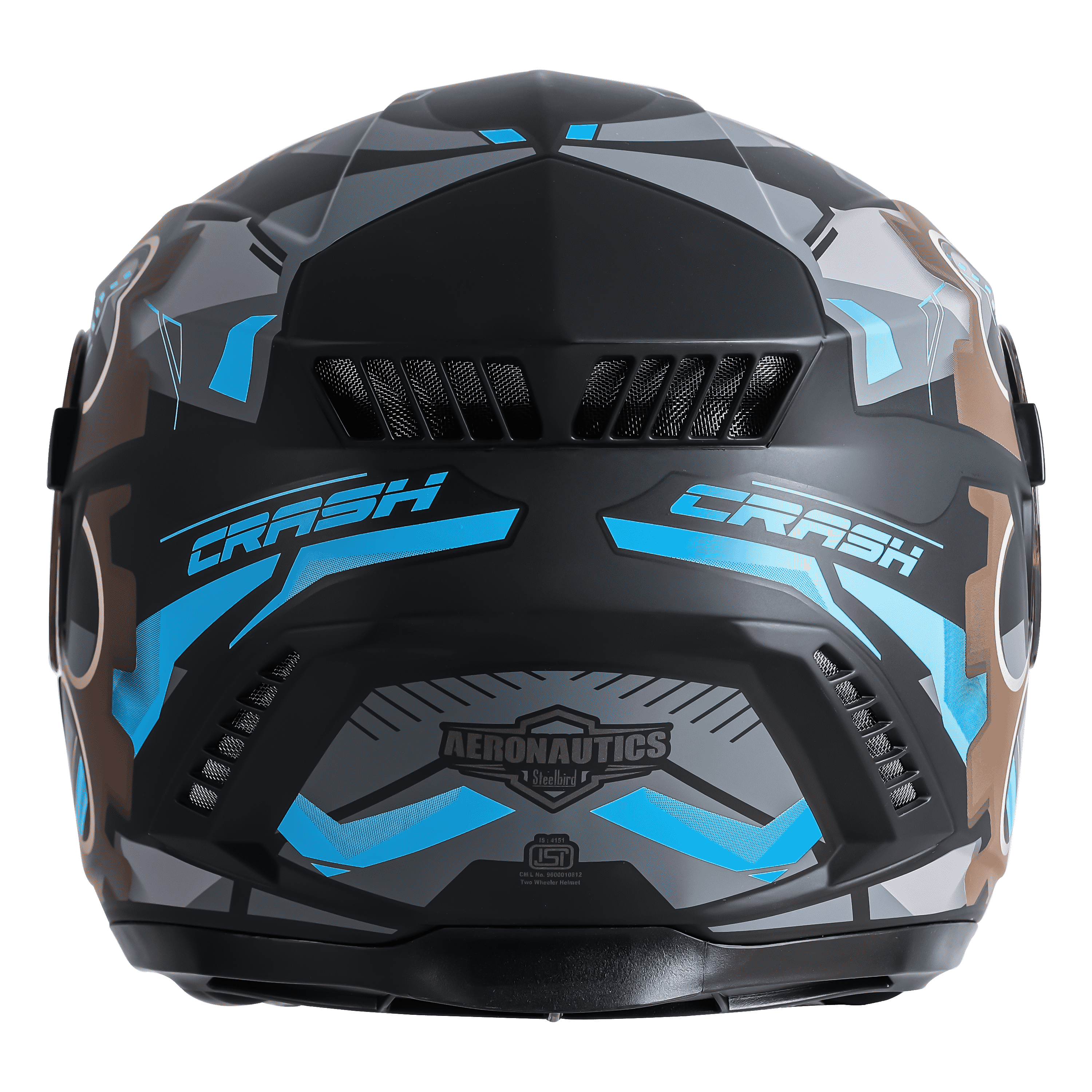 SBH-40 ROLLER CRASH GLOSSY BLACK WITH LIGHT BLUE